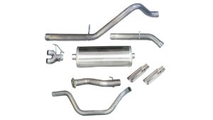 Chevrolet Silverado Performance Exhaust - Dual Rear Exit - CORSA Performance - Cat-Back Sport - Polished - `07-`09